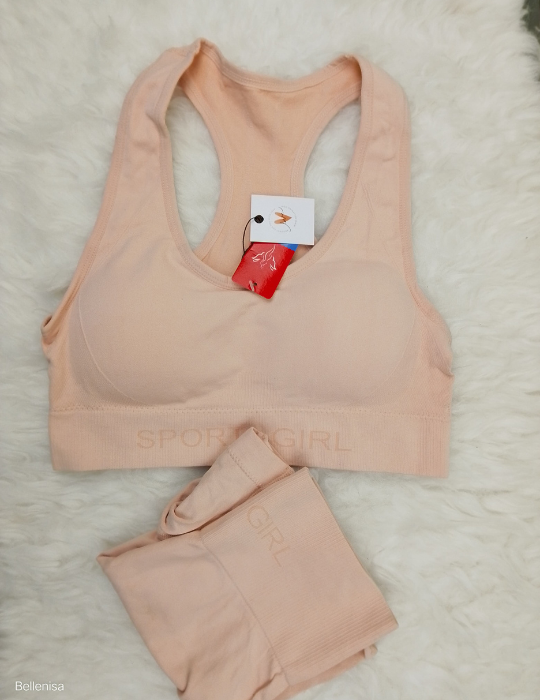 Activia Seamless Breathable Sports Bra & Shorts – 2-Piece Workout Set-6651
